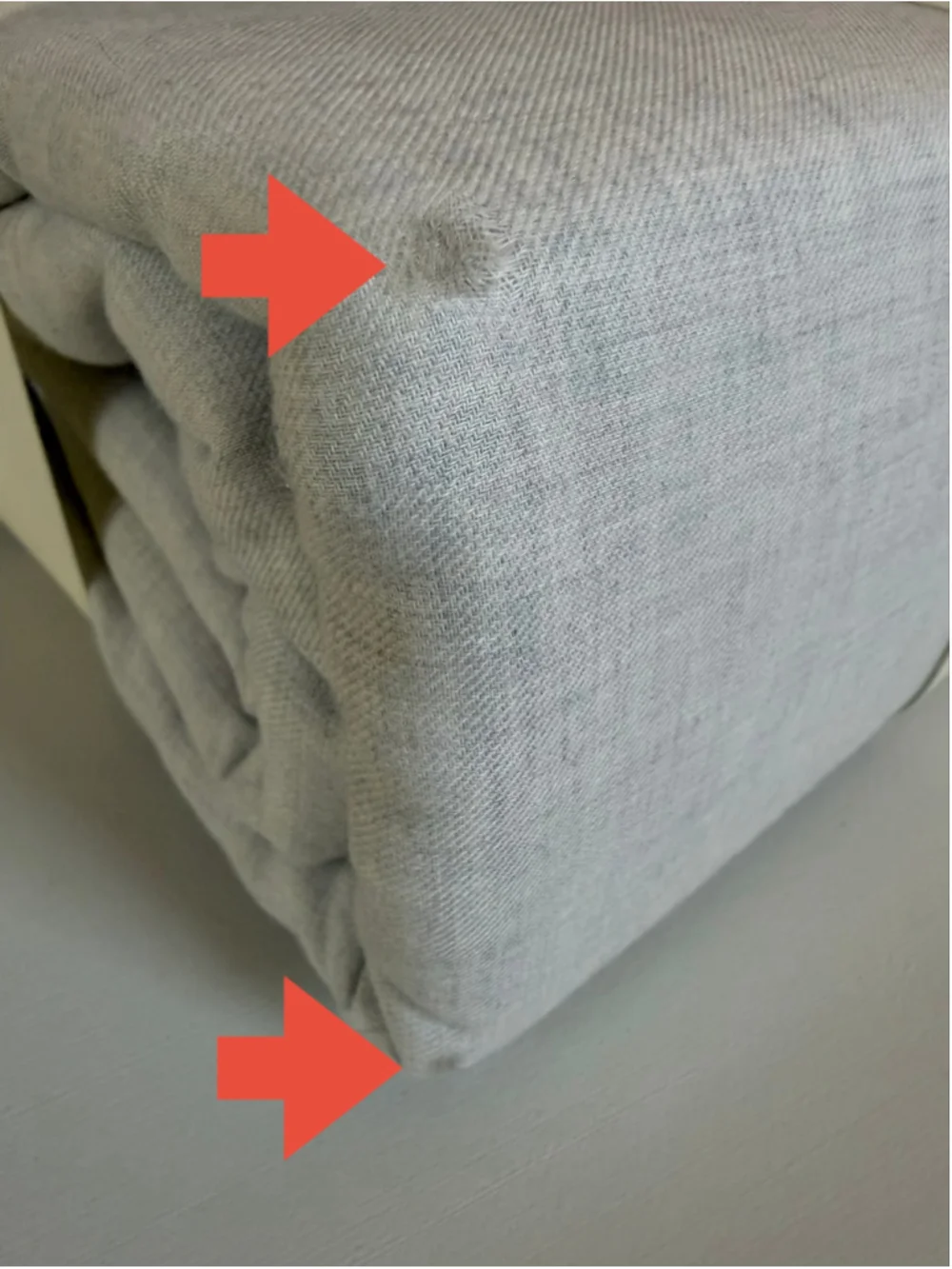 New with Damage-Casaluna Cashmere Blend Duvet Cover Set-King Light Grey